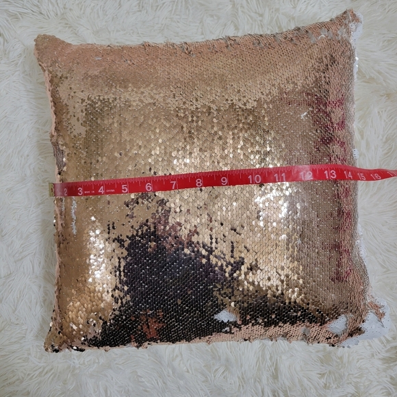Unicorn mermaid sequin "Isabel" square pillow - Picture 2 of 6